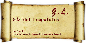 Gödri Leopoldina névjegykártya